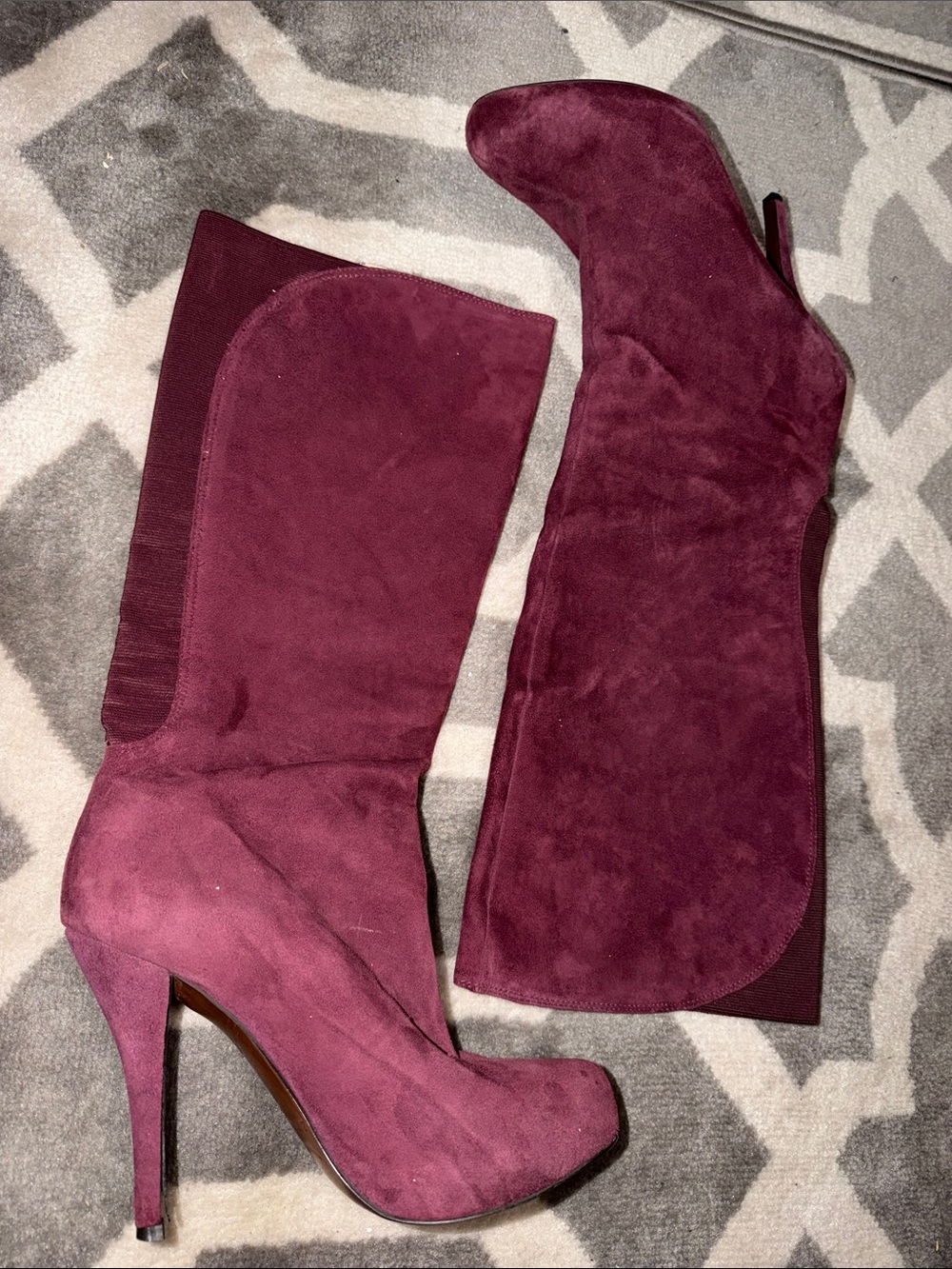 Enzo Angiolini Women’s 9.5 Purple Suede Knee High Boots